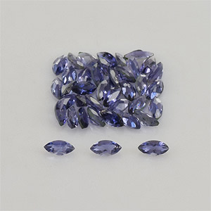 Natural 4x2x1.6mm Faceted Marquise Iolite