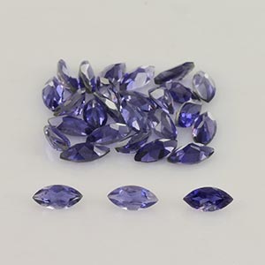 Natural 5x2.5x1.8mm Faceted Marquise Iolite