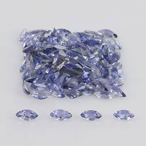 Natural 5x2.5x1.9mm Faceted Marquise Iolite