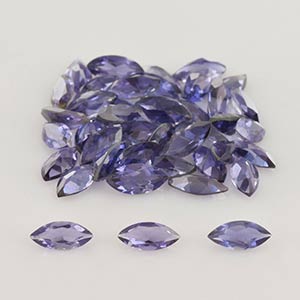 Natural 6x3x1.9mm Faceted Marquise Iolite