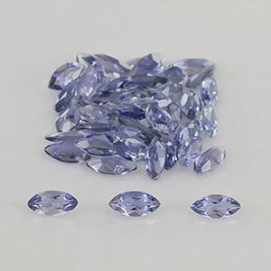 Natural 6x3x2.3mm Faceted Marquise Iolite