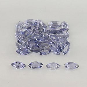 Natural 6x3x2.2mm Faceted Marquise Iolite