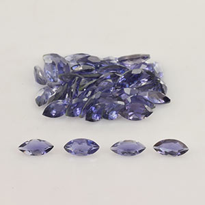 Natural 6x3x1.9mm Faceted Marquise Iolite