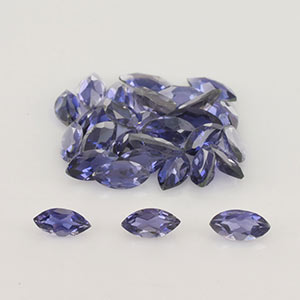 Natural 6x3x2mm Faceted Marquise Iolite