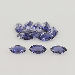 Natural 8x4x2.4mm Faceted Marquise Iolite