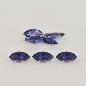 Natural 8x4x2.5mm Faceted Marquise Iolite