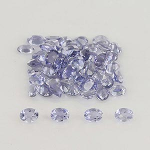 Natural 4x3x1.9mm Faceted Oval Iolite