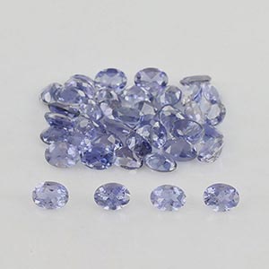 Natural 4x3x2mm Faceted Oval Iolite