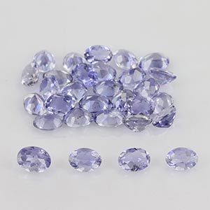 Natural 4x3x2mm Faceted Oval Iolite