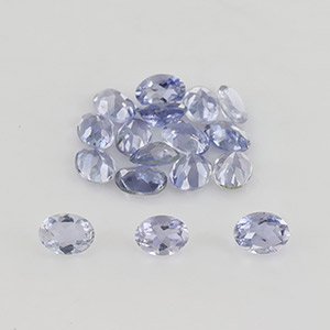 Natural 4x3x1.8mm Faceted Oval Iolite