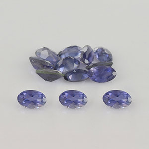 Natural 5x3x2.2mm Faceted Oval Iolite