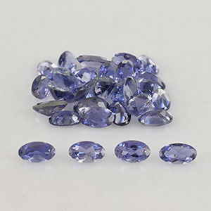 Natural 5x3x2.2mm Faceted Oval Iolite