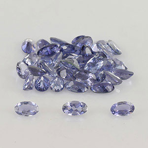 Natural 5x3x1.9mm Faceted Oval Iolite