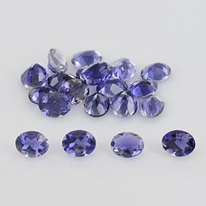 Natural 5x4x2.2mm Faceted Oval Iolite