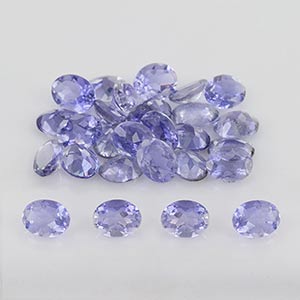 Natural 5x4x2.2mm Faceted Oval Iolite