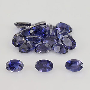 Natural 6x4x3mm Faceted Oval Iolite