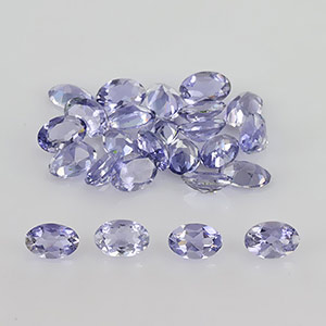 Natural 6x4x2.4mm Faceted Oval Iolite