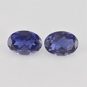 Natural 7x5x3.6mm Faceted Oval Iolite