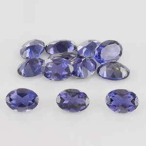 Natural 7x5x3.2mm Faceted Oval Iolite