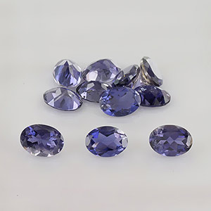 Natural 7x5x3.3mm Faceted Oval Iolite