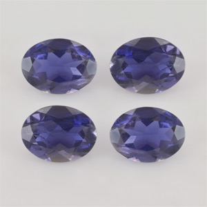 Natural 8x6x3.4mm Faceted Oval Iolite