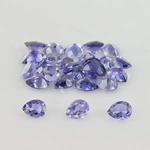 Natural 4x3x1.9mm Faceted Pear Iolite