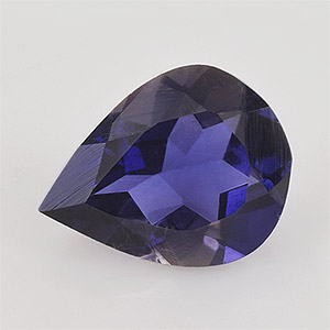 Natural 9x7x4.2mm Faceted Pear Iolite