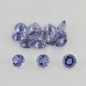 Natural 3x3x2.10mm Faceted Round Iolite