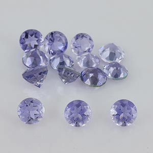 Natural 3x3x2.10mm Faceted Round Iolite