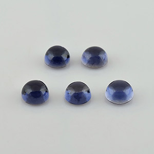 Natural 6x6x3.6mm Cabochon Round Iolite