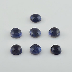 Natural 6x6x3.5mm Cabochon Round Iolite