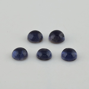 Natural 7x7x4mm Cabochon Round Iolite