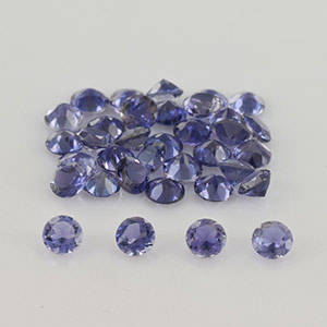 Natural 3.5x3.5x2mm Faceted Round Iolite