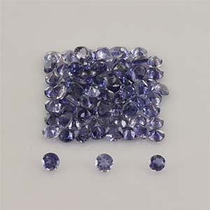 Natural 2.5x2.5x1.7mm Faceted Round Iolite