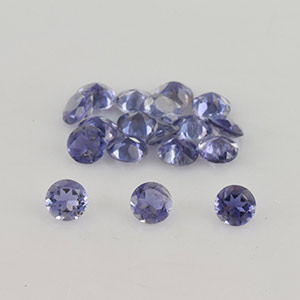 Natural 3.5x3.5x2mm Faceted Round Iolite