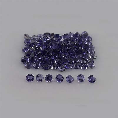 Natural 2.2x2.2x1.4mm Faceted Round Iolite