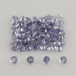 Natural 2.5x2.5x1.8mm Faceted Round Iolite