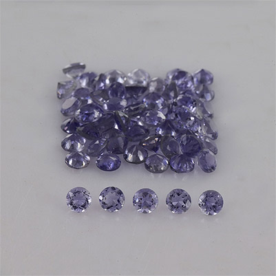 Natural 2.2x2.2x1.6mm Faceted Round Iolite