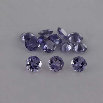 Natural 2.8x2.8x1.8mm Faceted Round Iolite