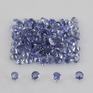 Natural 2.5x2.5x1.7mm Faceted Round Iolite