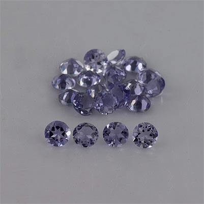 Natural 2.8x2.8x1.7mm Faceted Round Iolite