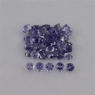 Natural 1.7x1.7x1.3mm Faceted Round Iolite