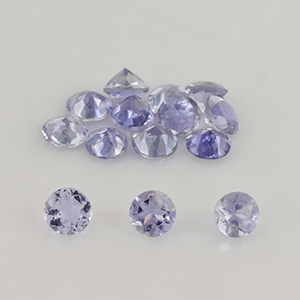 Natural 3.5x3.5x1.8mm Faceted Round Iolite