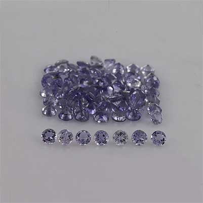 Natural 2.2x2.2x1.5mm Faceted Round Iolite