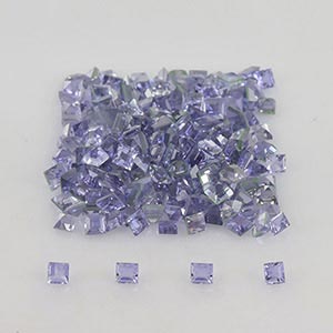 Natural 2x2x1.8mm Faceted Square Iolite