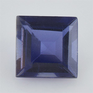 Natural 5x5x3.10mm Faceted Square Iolite