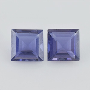 Natural 5x5x2.9mm Faceted Square Iolite