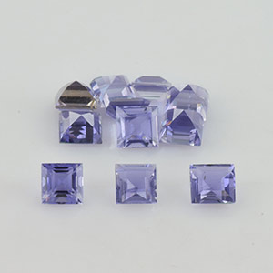 Natural 3.5x3.5x2mm Faceted Square Iolite