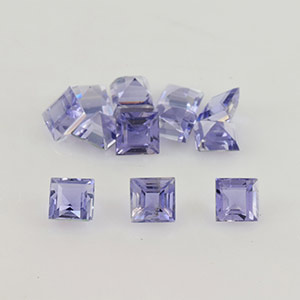 Natural 3.5x3.5x2.5mm Faceted Square Iolite