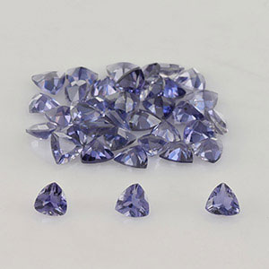 Natural 3x3x2mm Faceted Trillion Iolite